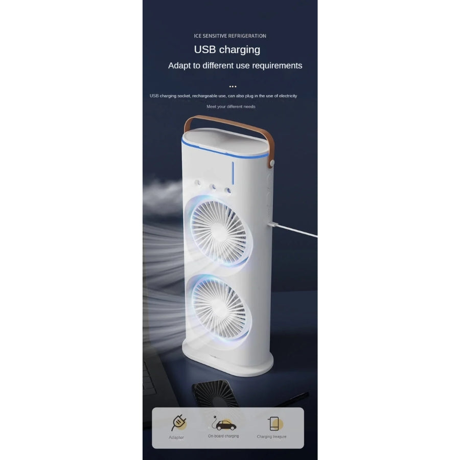 🌬️ "Refresca tu hogar con potencia doble – Ventilador Torre Doble en Oferta"